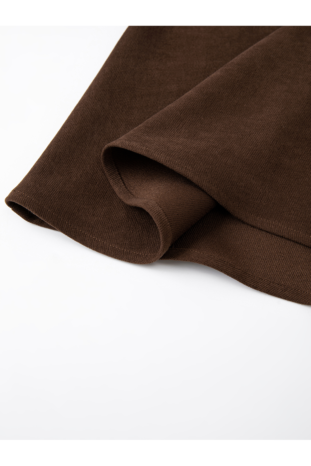 Brown Elegant Round Neck Vest with Long Dress Set-VIMLYSTORE