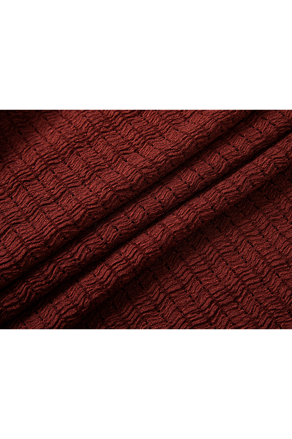 Textured Wrinkle Slim-Fit Slimming V-Neck Long Sleeve T-Shirt-VIMLYSTORE