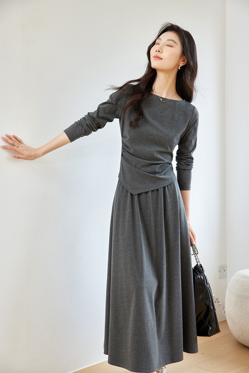 Faux Two-Piece Office-Ready Skirt Set-VIMLYSTORE