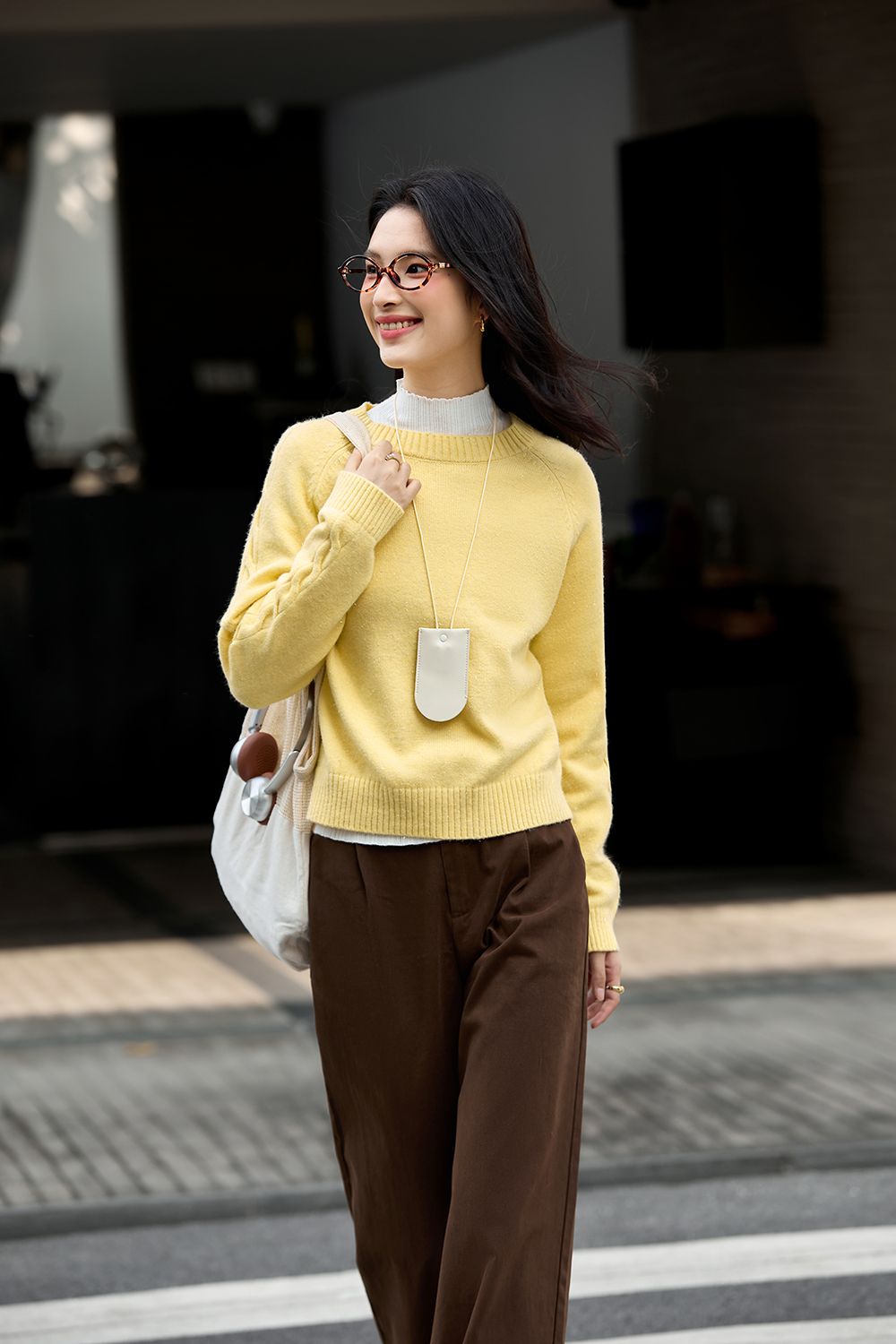 Cable Knit Crewneck Pullover Sweater-VIMLYSTORE