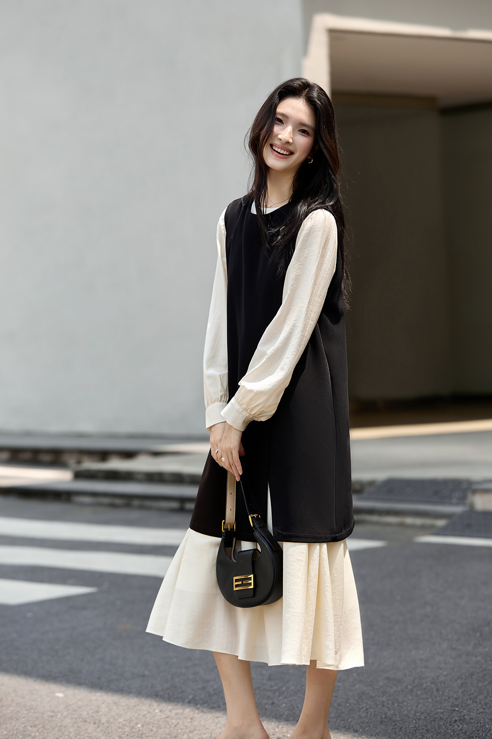 French-Inspired Sleeveless Jumper Dress-VIMLYSTORE