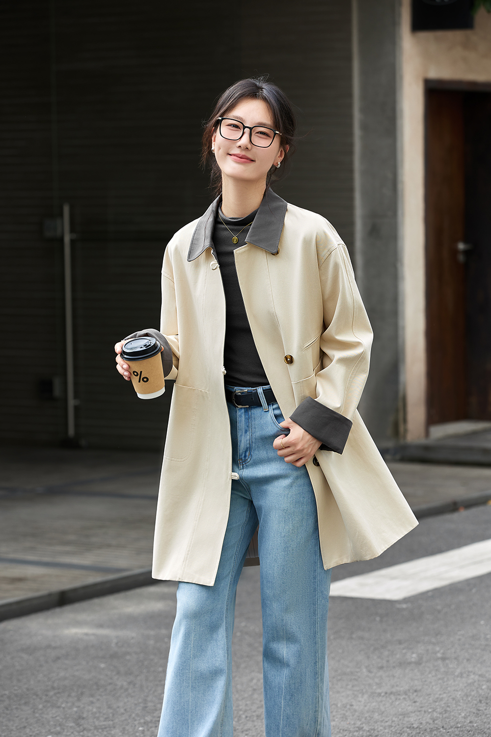 Commuter Barnes wind contrast windbreaker coat-VIMLYSTORE