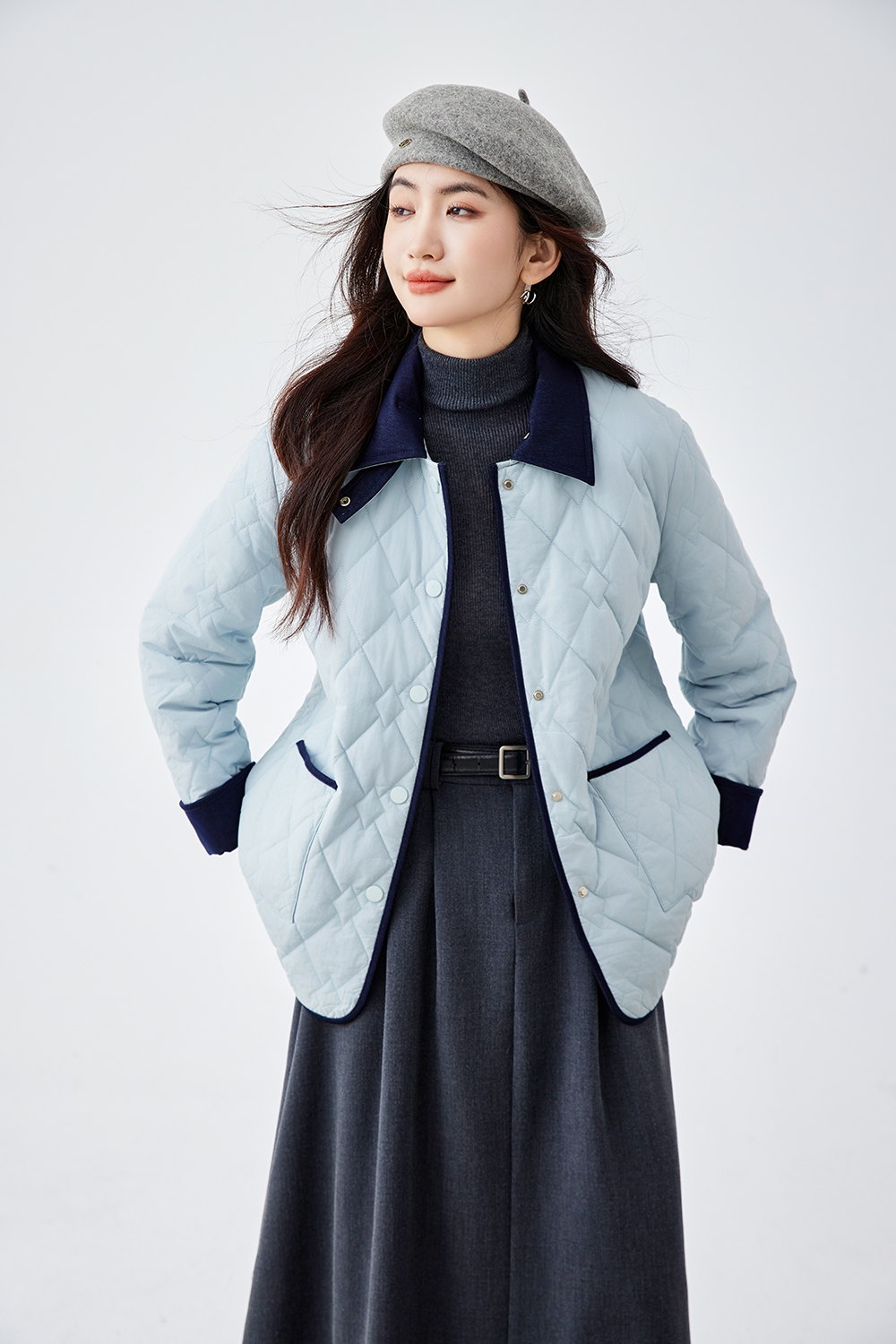 Diamond-Quilted Cotton Jacket