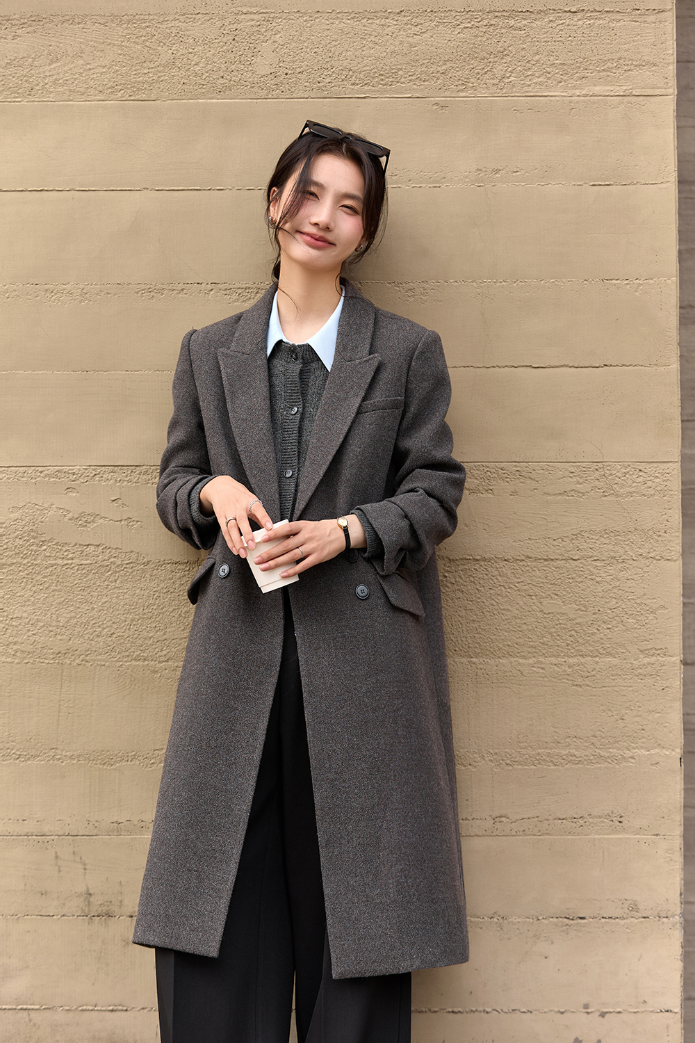 Gray Long Blazer