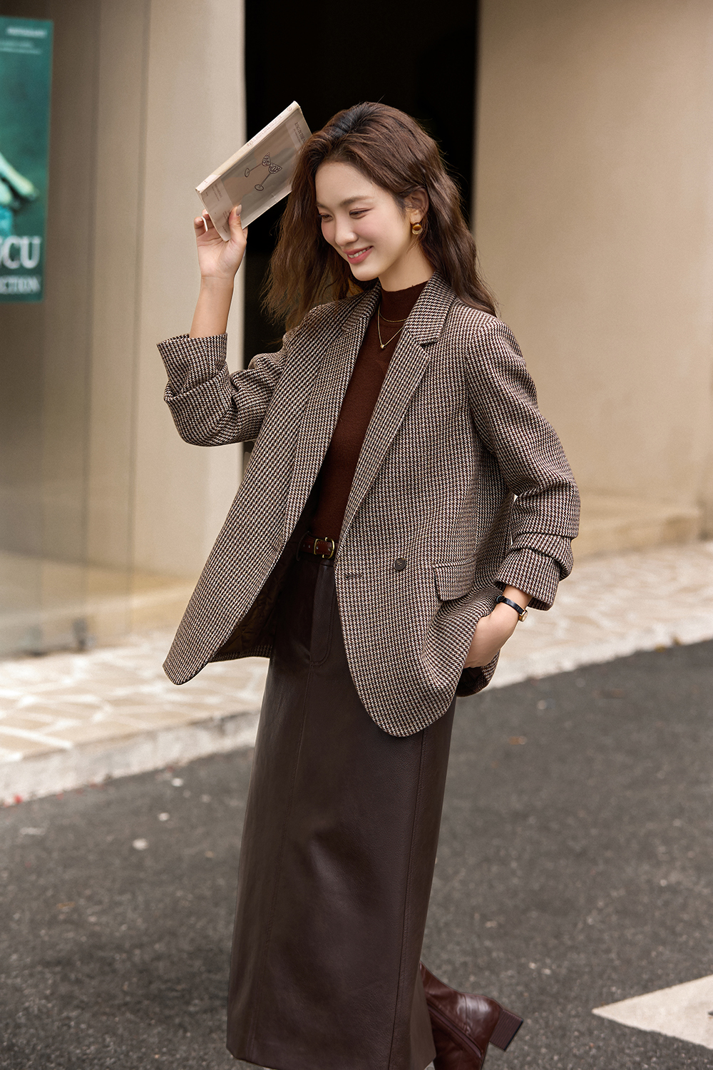 Vintage houndstooth blazer