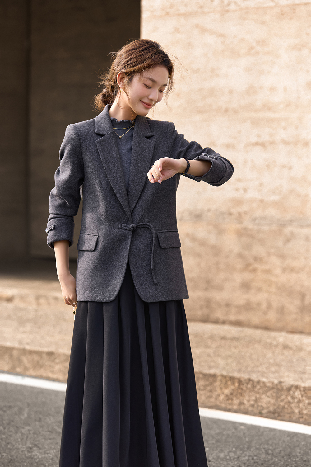 New Chinese style blazer thick coat