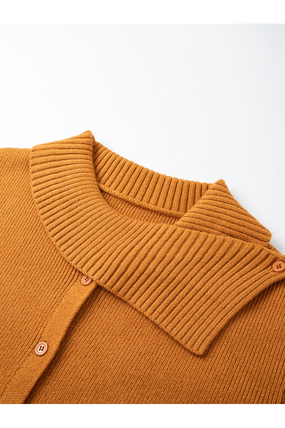 Designer asymmetric lapel knitted sweater