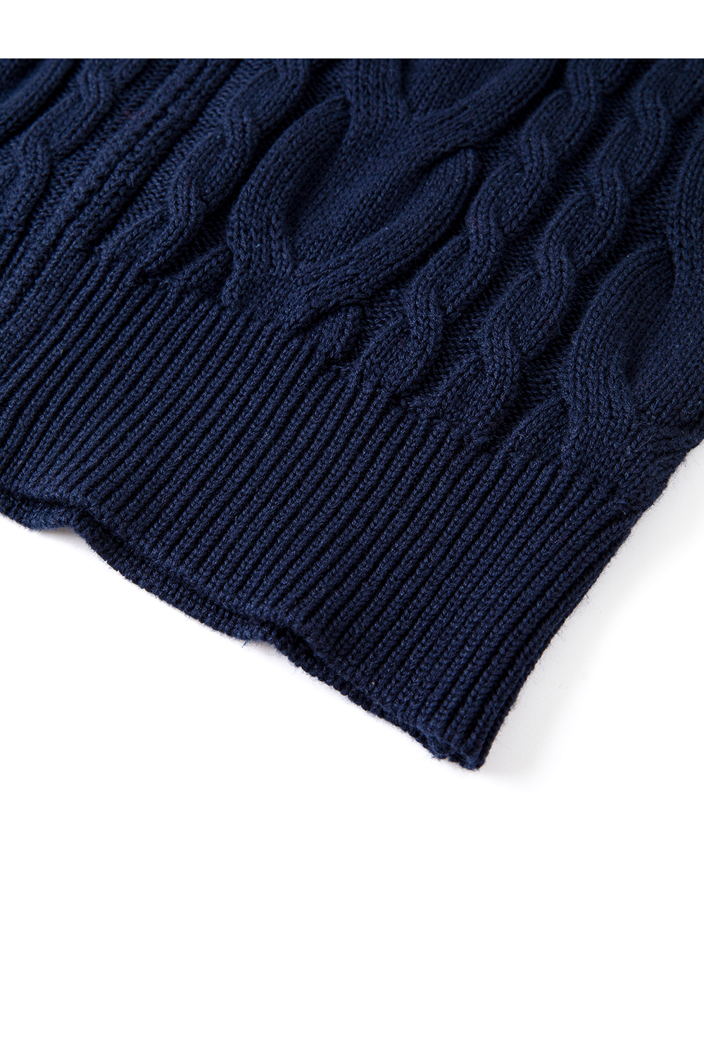 Twisted Cable Stand Neck Zipper Knit Cardigan-VIMLYSTORE