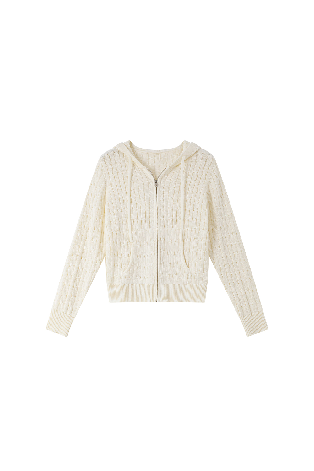 Lazy Style High-End Hooded Cable Knit Cardigan-VIMLYSTORE