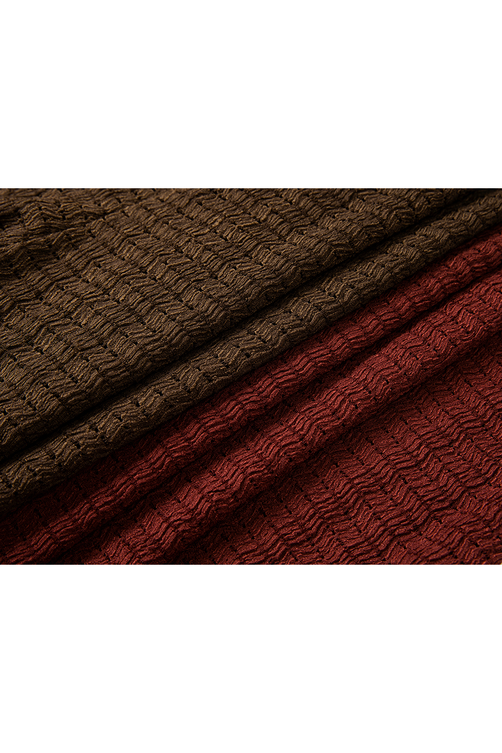 Textured Wrinkle Slim-Fit Slimming V-Neck Long Sleeve T-Shirt-VIMLYSTORE