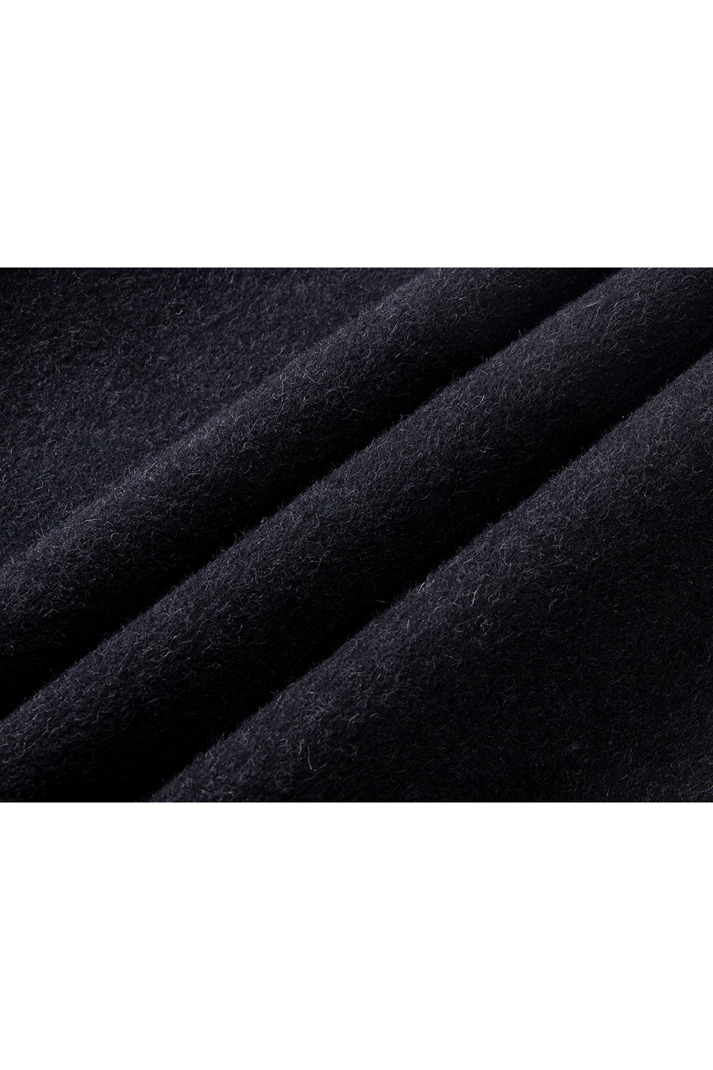 Contrast hooded wool coat