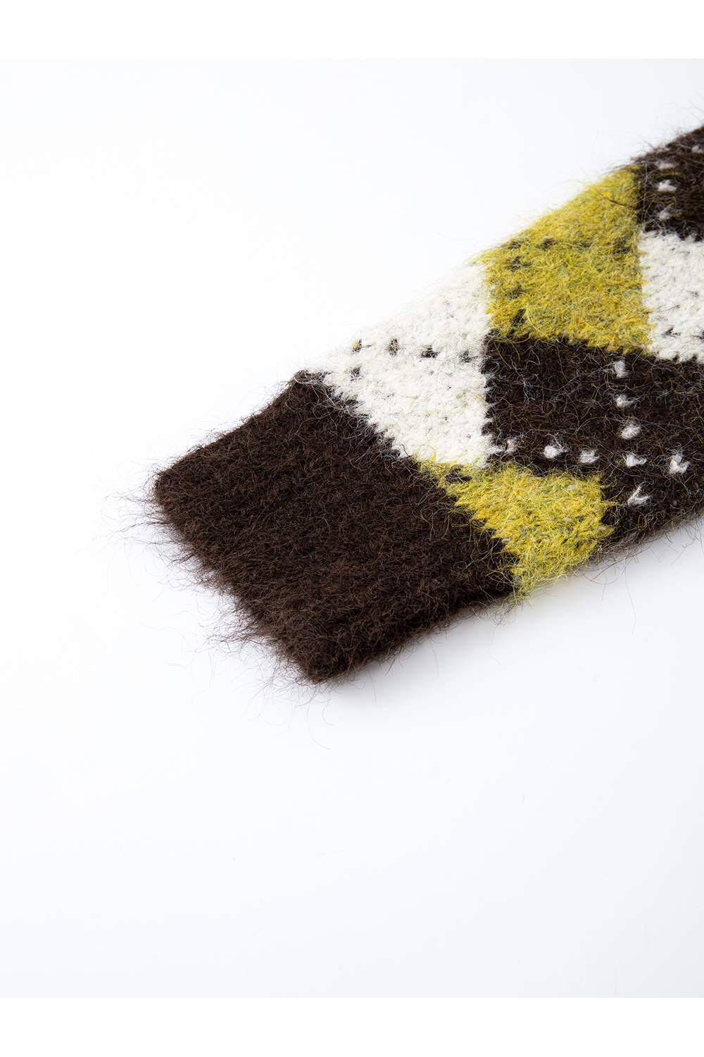 Vintage Diamond-Pattern Cardigan