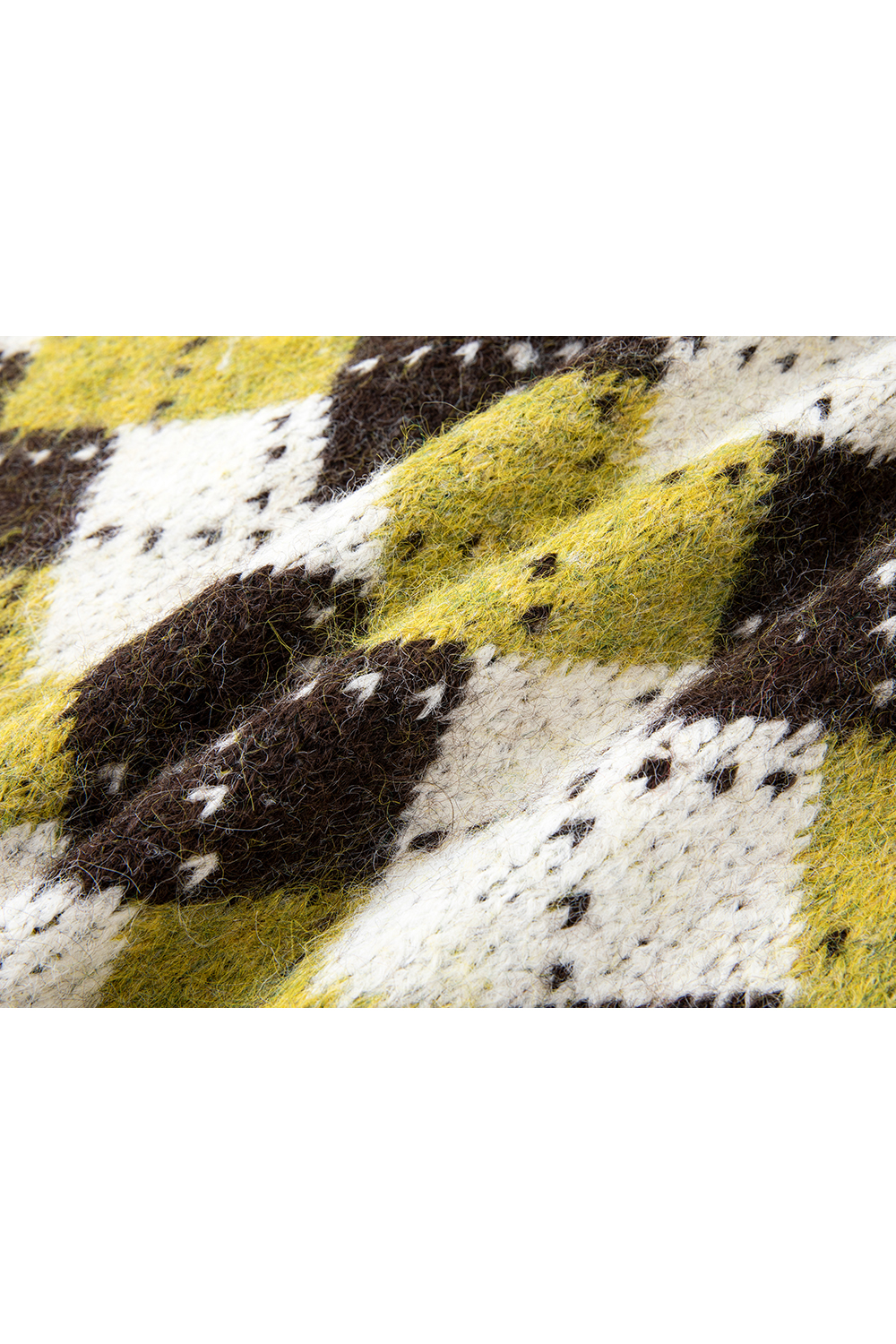 Vintage Diamond-Pattern Cardigan