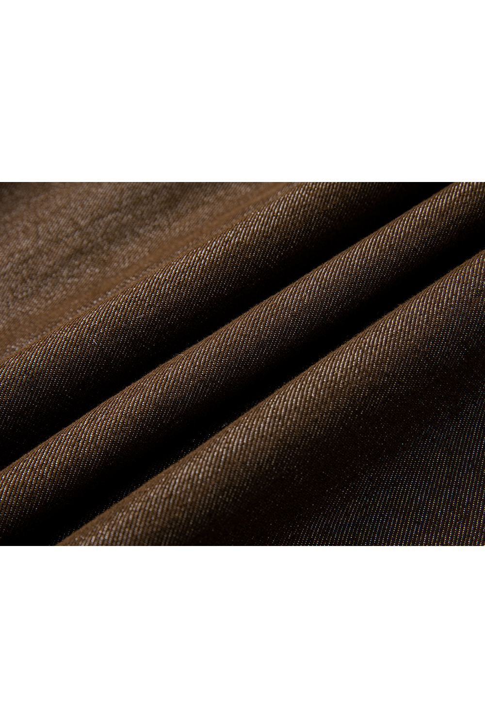 Lapel Brown Fleece-lined Denim Jacket