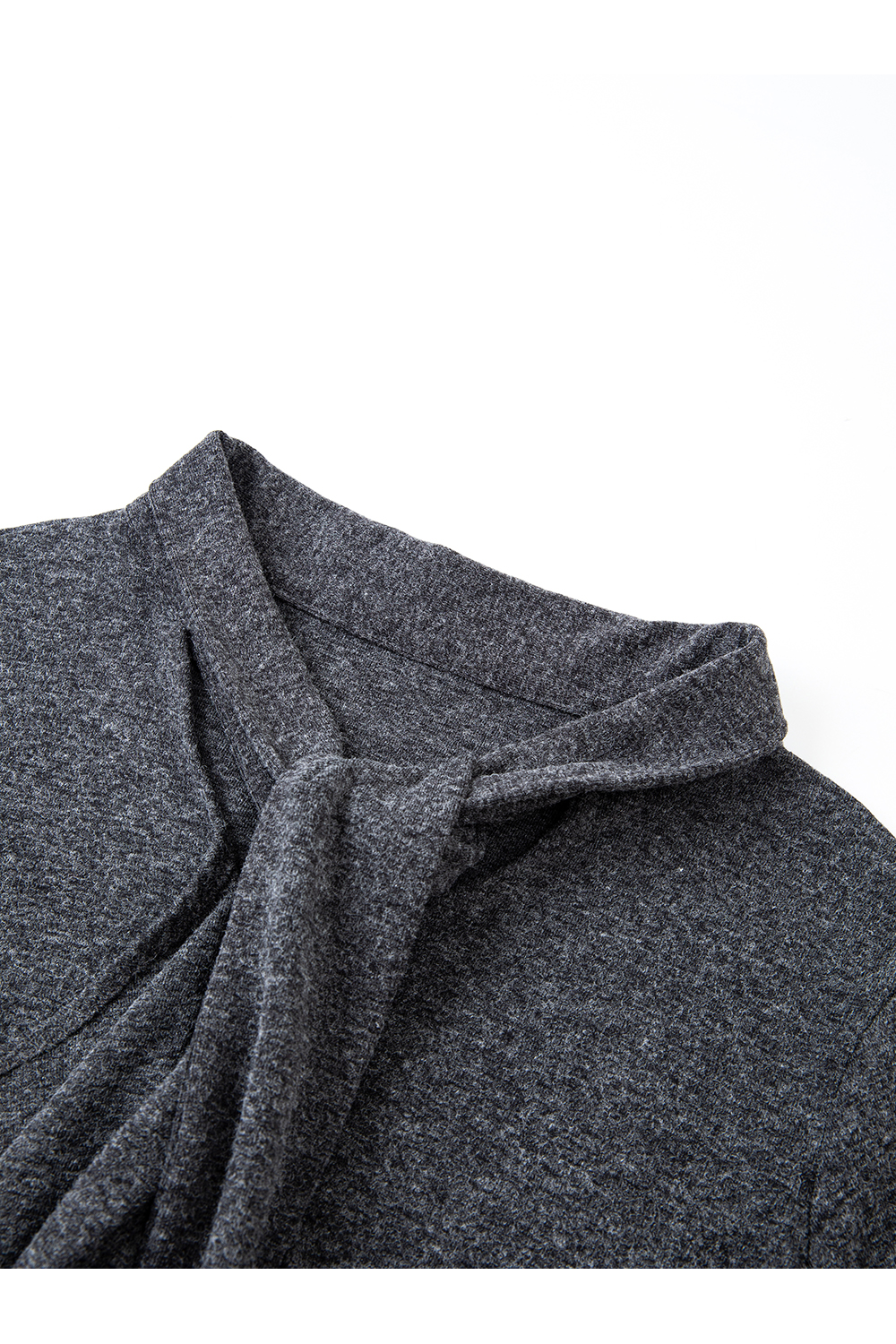 Asymmetric Ruffled Streamer Long-Sleeve T-Shirt