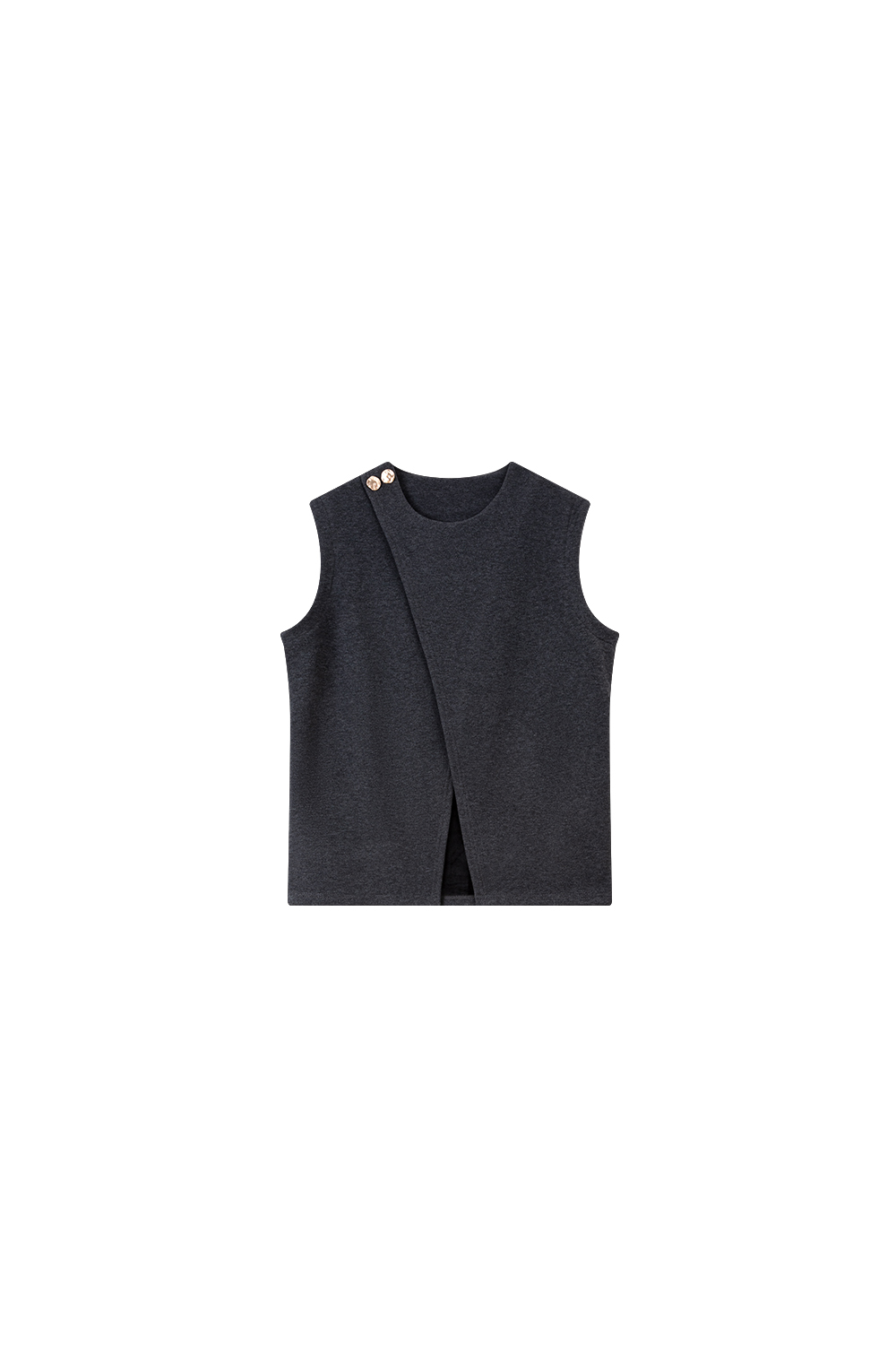 Grey waist-cinching elegant three-piece set