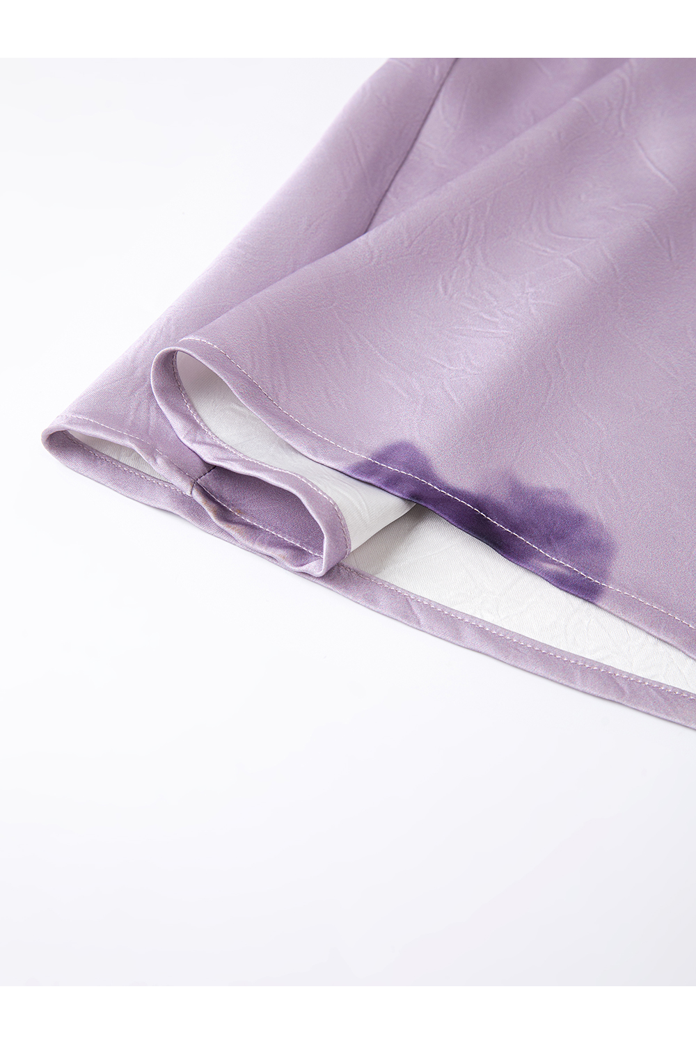 Purple slim knit cardigan printed skirt with suspenders-VIMLYSTORE