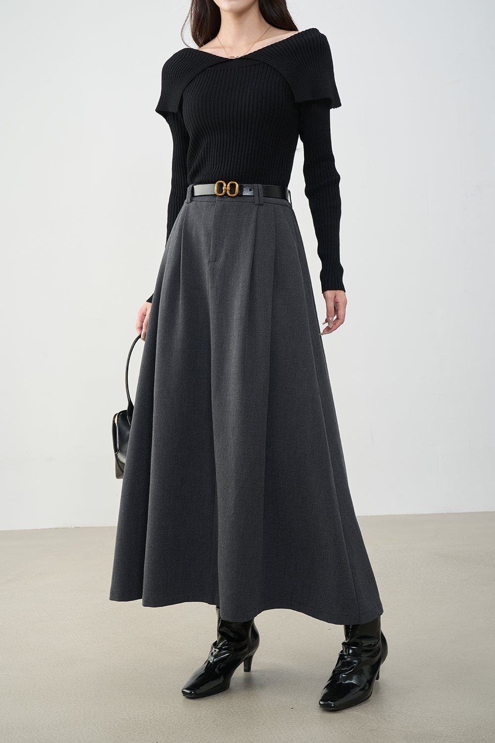 High-End Elegant Commute Waist-Defining Versatile A-Line Skirt-VIMLYSTORE
