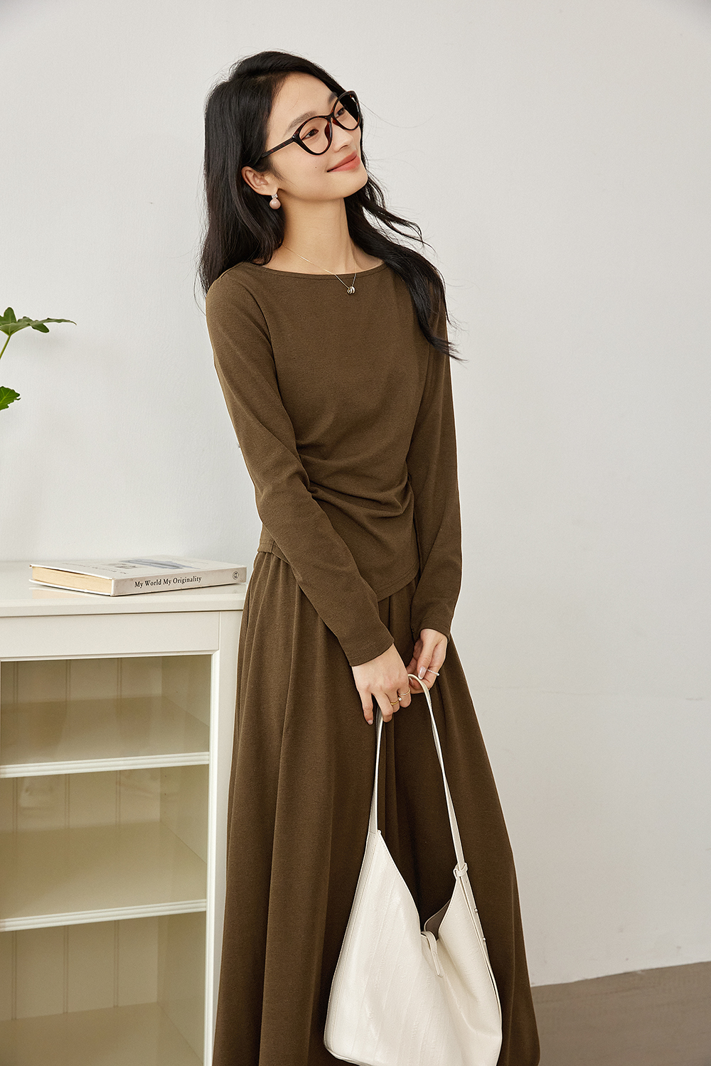 Faux Two-Piece Office-Ready Skirt Set-VIMLYSTORE