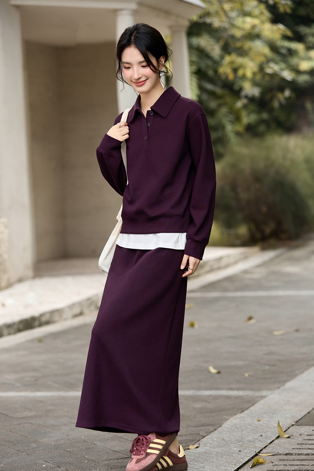 Oversized Shirt & Skirt Loungewear Set-VIMLYSTORE