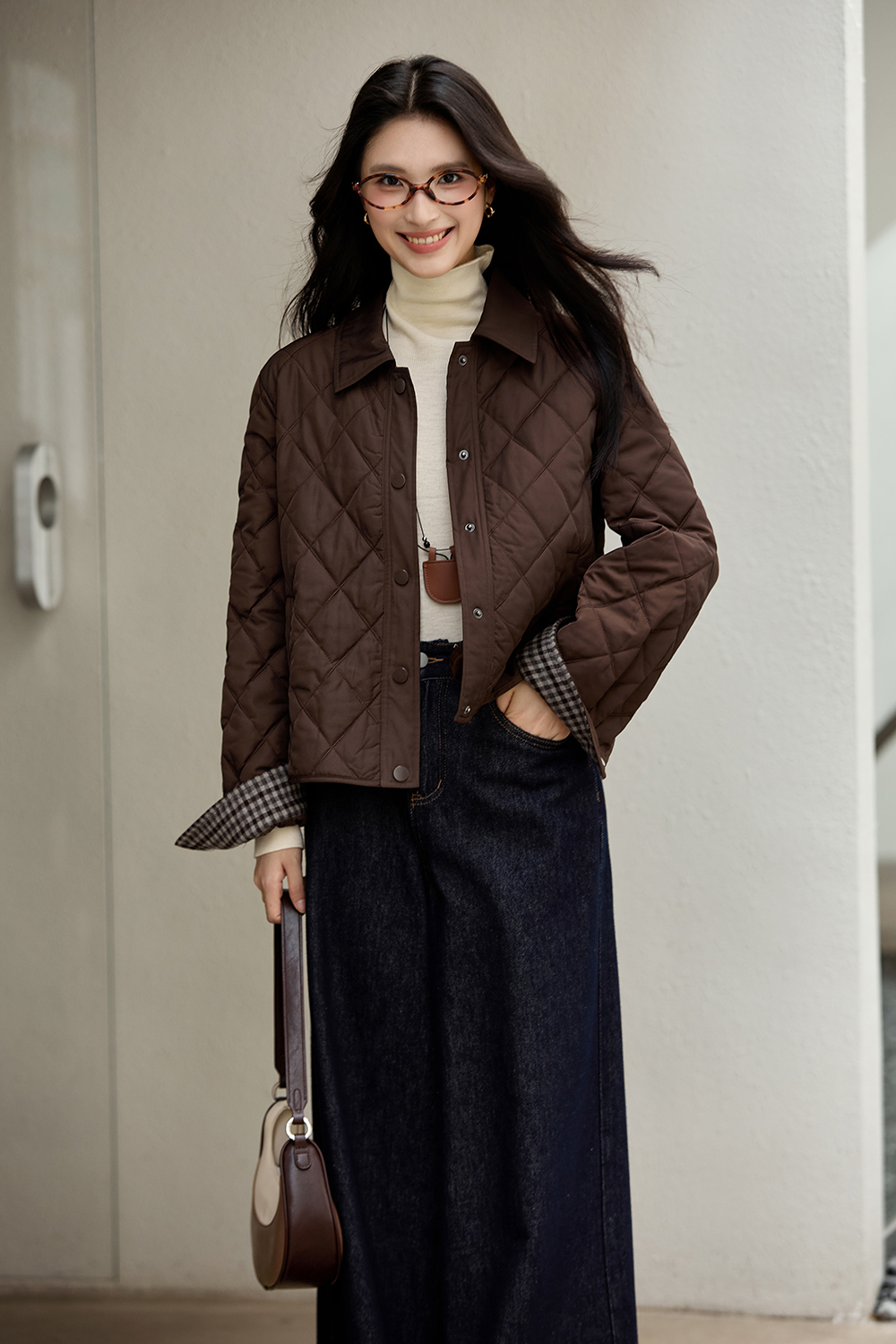 Retro casual quilted cotton jacket-VIMLYSTORE