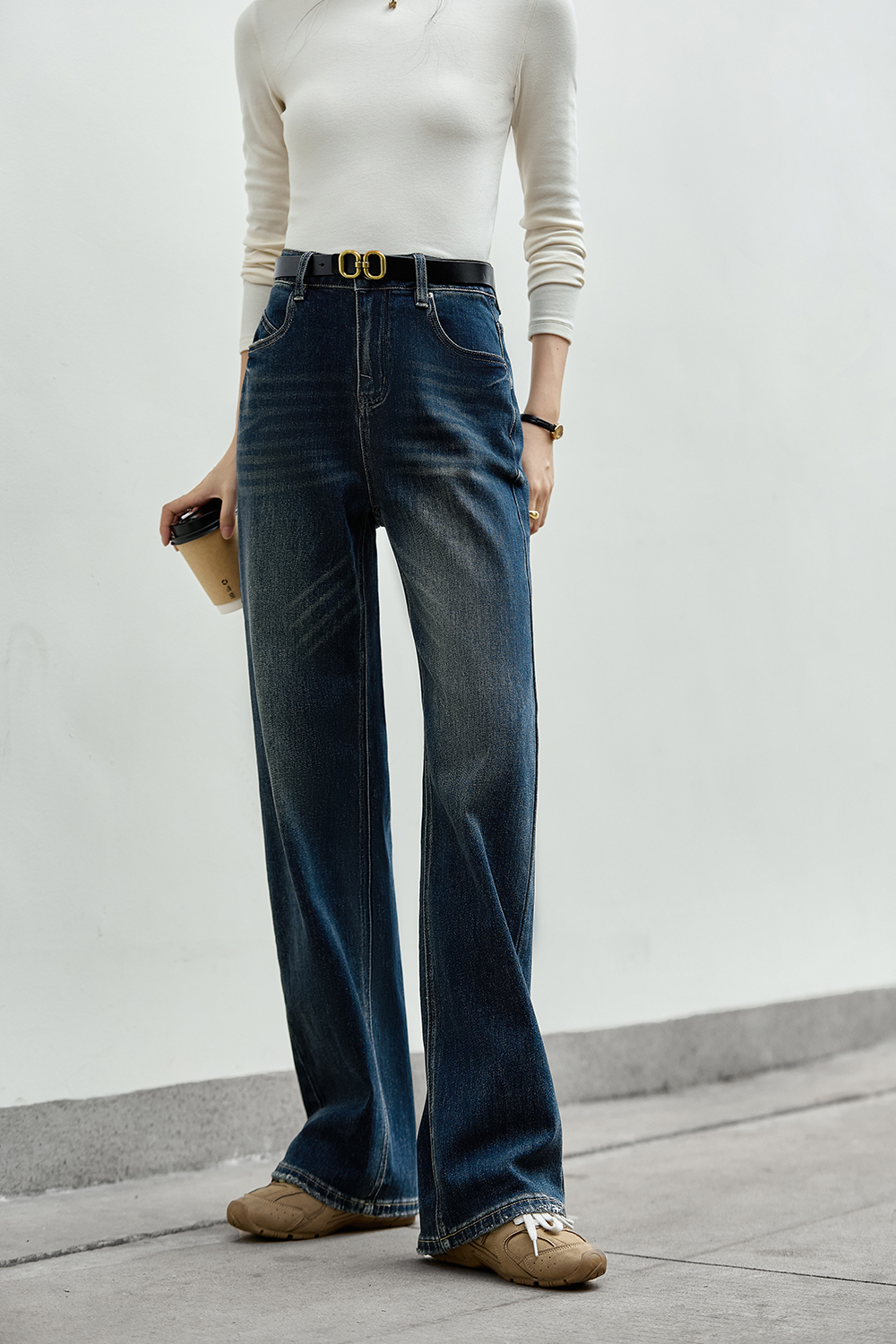 Vintage Blue Straight-Leg Jeans-VIMLYSTORE