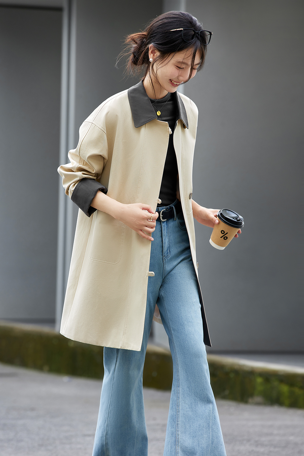 Commuter Barnes wind contrast windbreaker coat-VIMLYSTORE