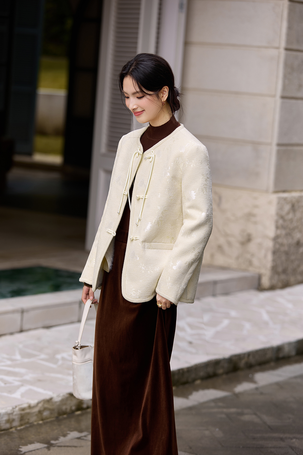 Chinese-Style Jacquard Short Jacket