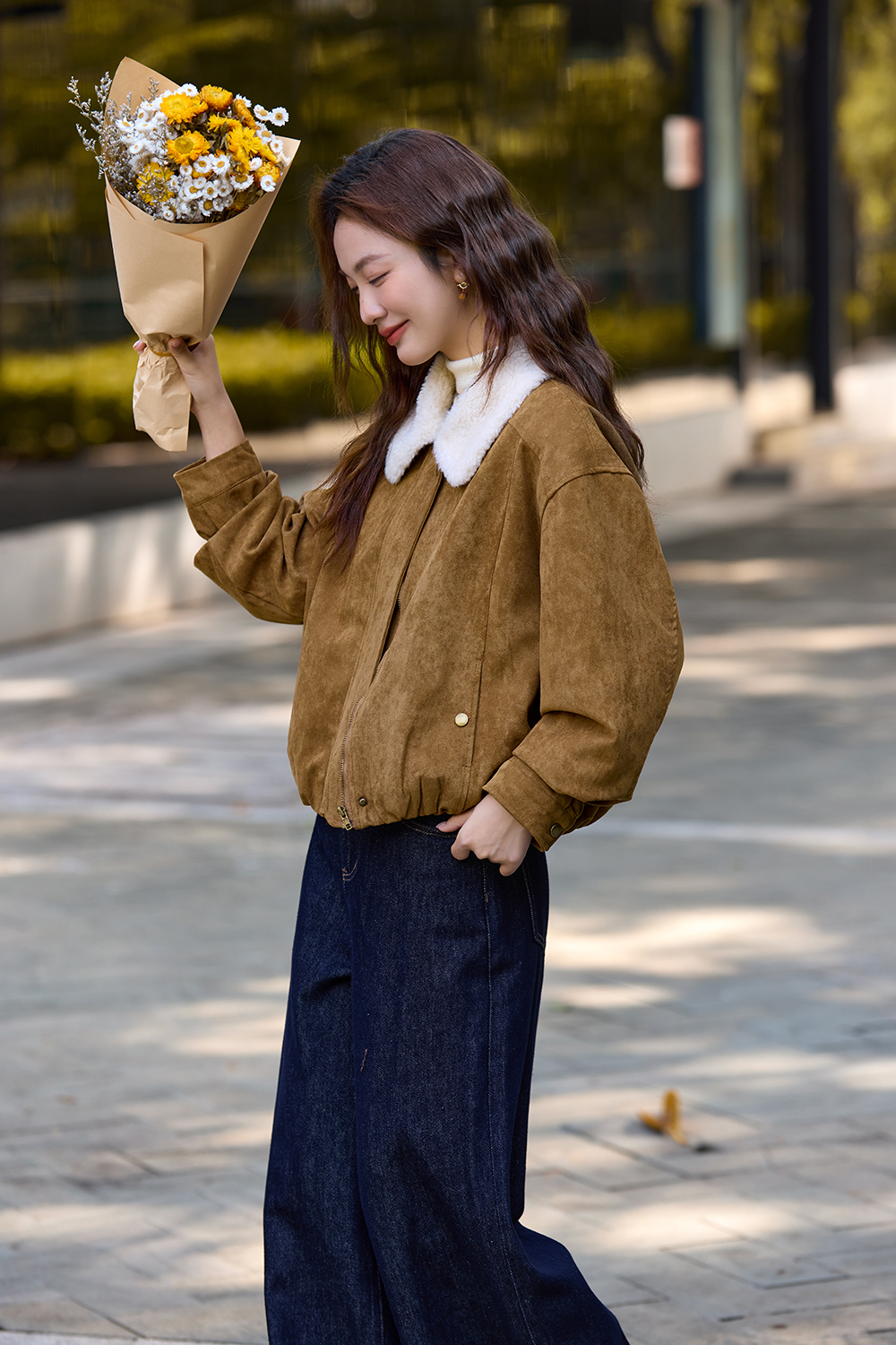 Lapel Shearling Coat