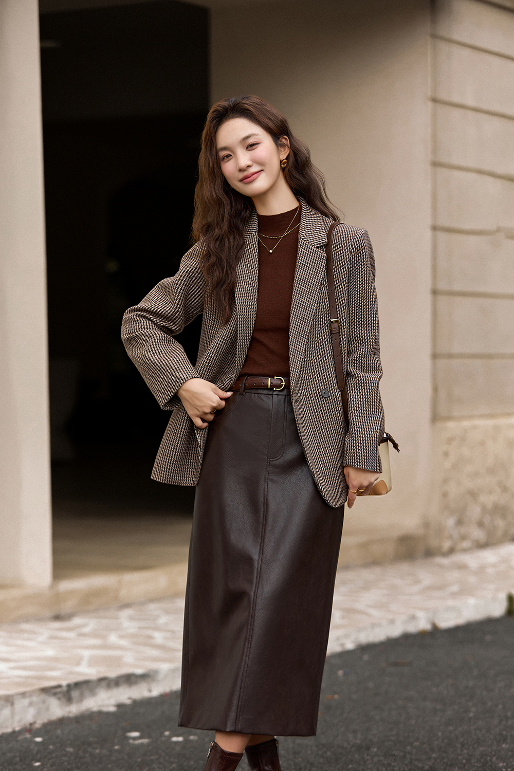 Vintage houndstooth blazer