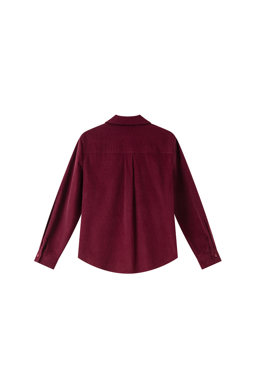 Vintage Corduroy Lapel Long Sleeve Shirt-VIMLYSTORE