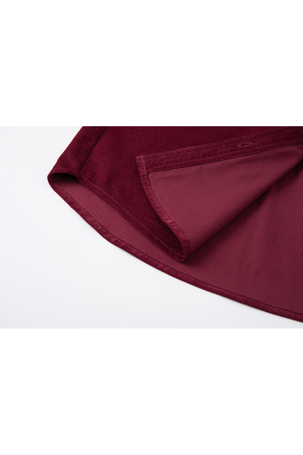 Vintage Corduroy Lapel Long Sleeve Shirt-VIMLYSTORE