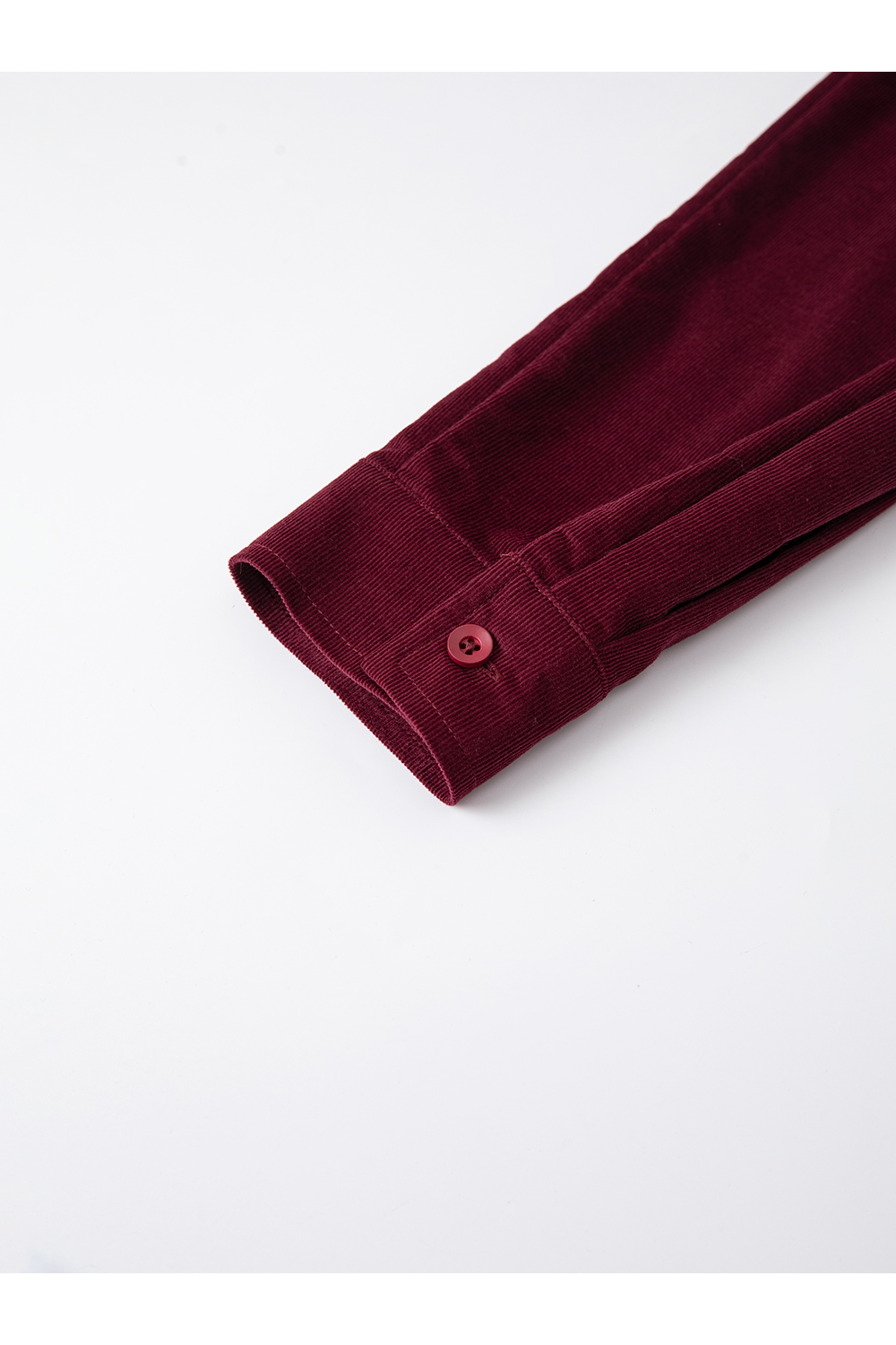 Vintage Corduroy Lapel Long Sleeve Shirt-VIMLYSTORE