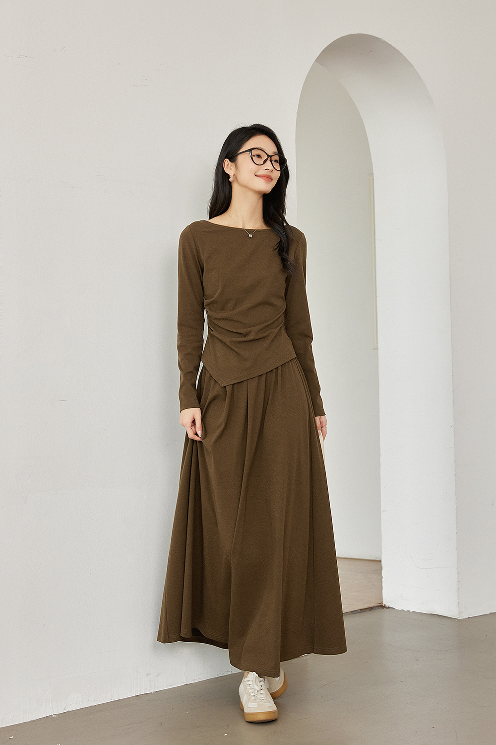 Faux Two-Piece Office-Ready Skirt Set-VIMLYSTORE