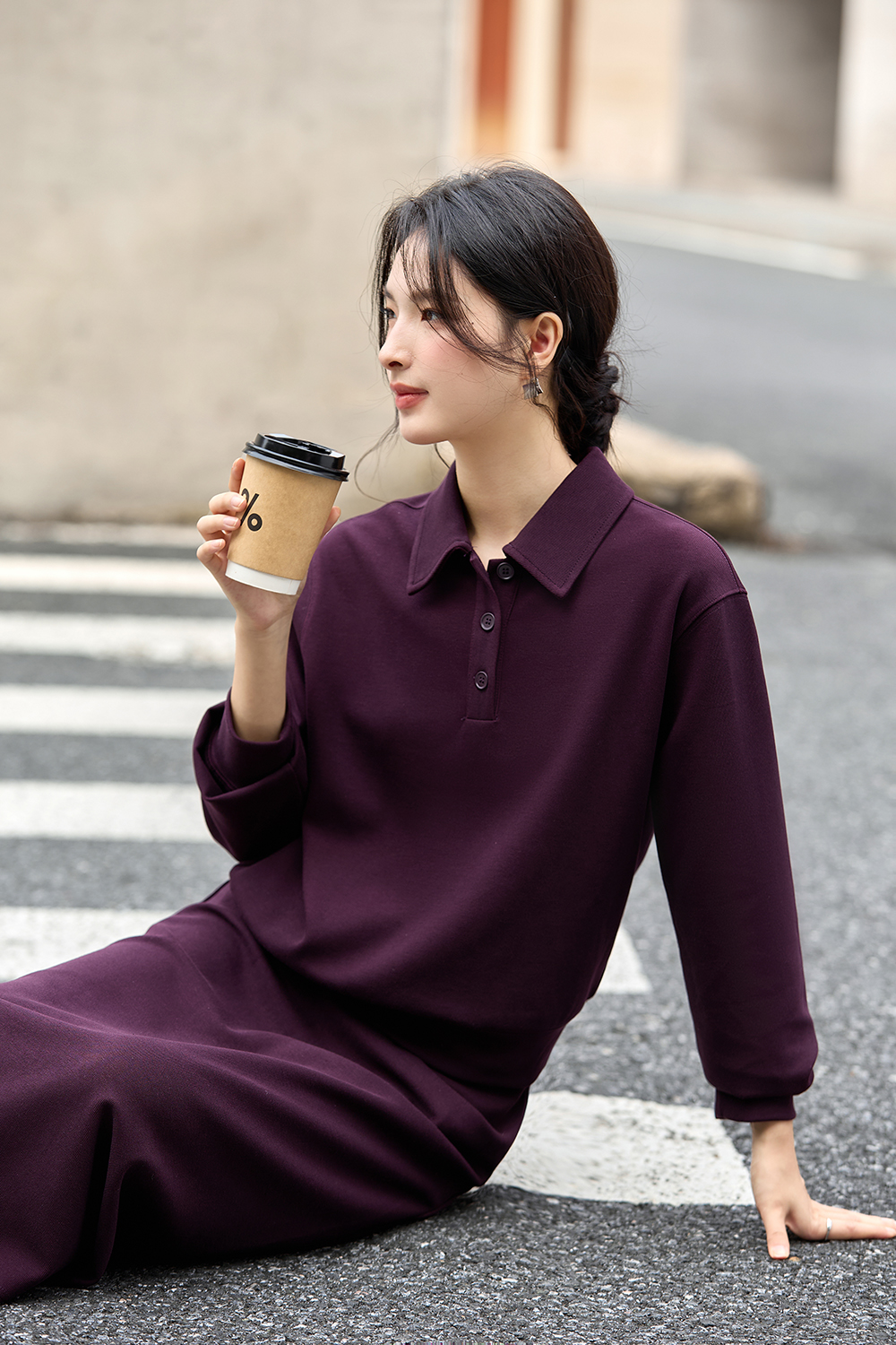 Oversized Shirt & Skirt Loungewear Set-VIMLYSTORE