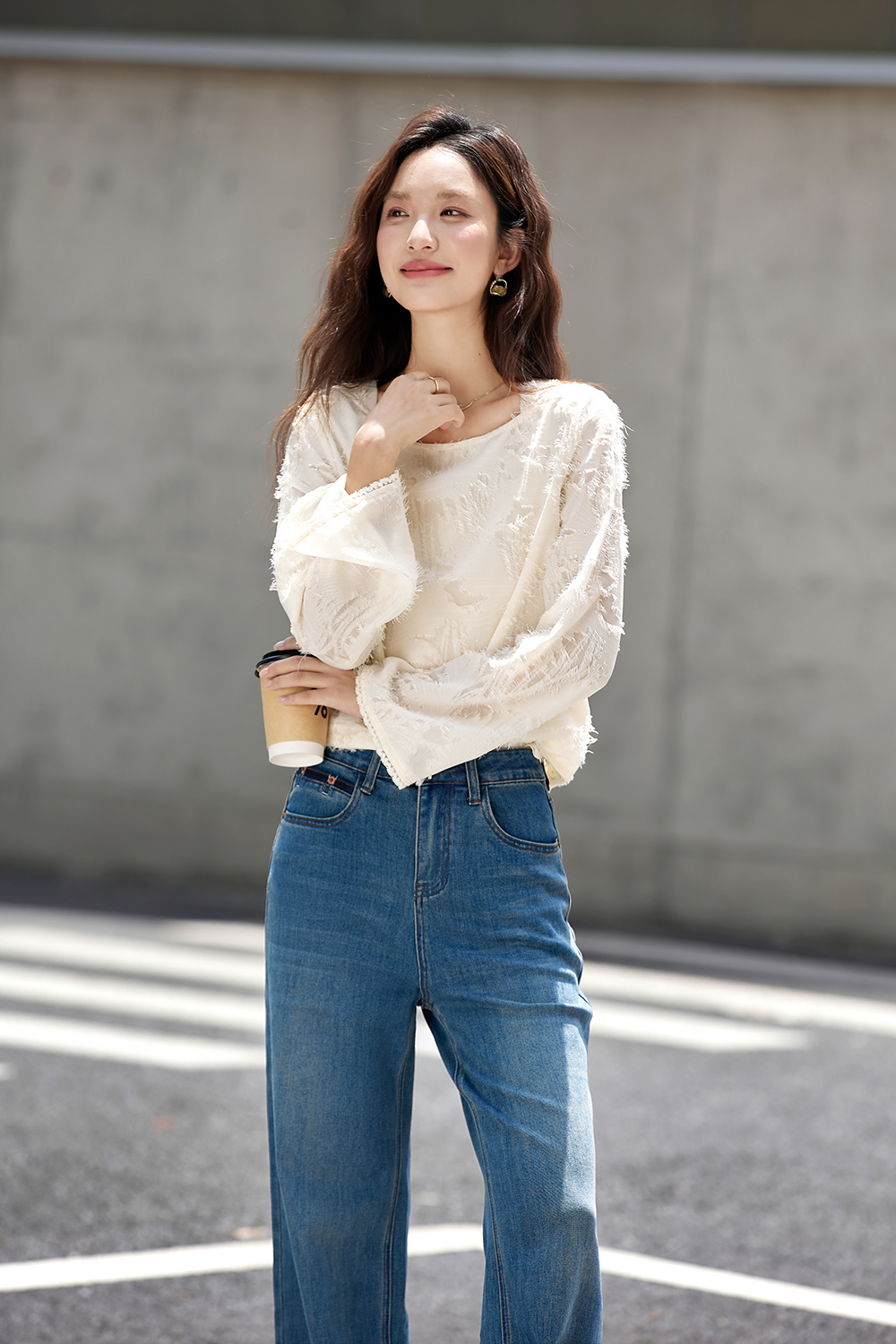 3D Fringe Design Chiffon Shirt-VIMLYSTORE