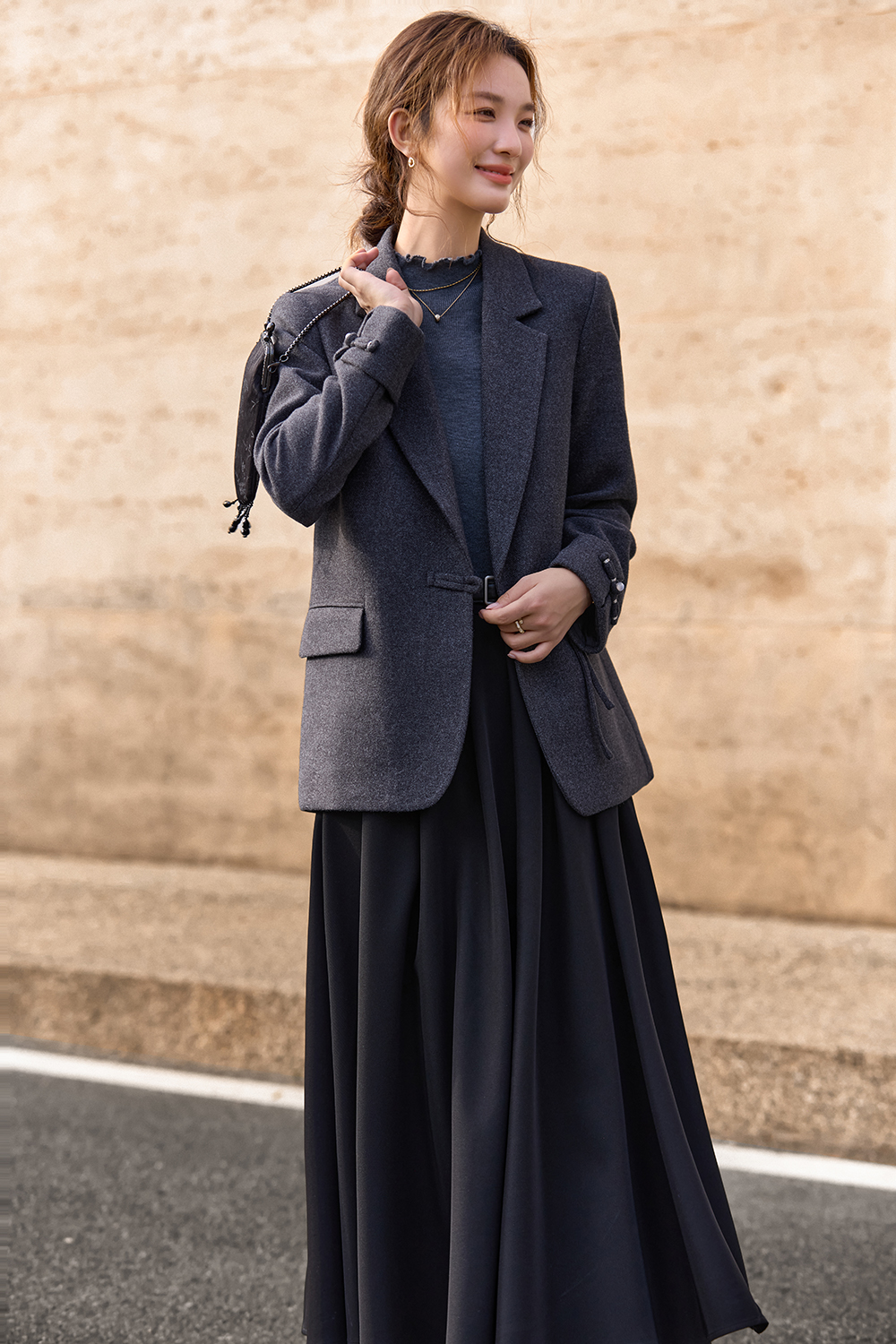 New Chinese style blazer thick coat