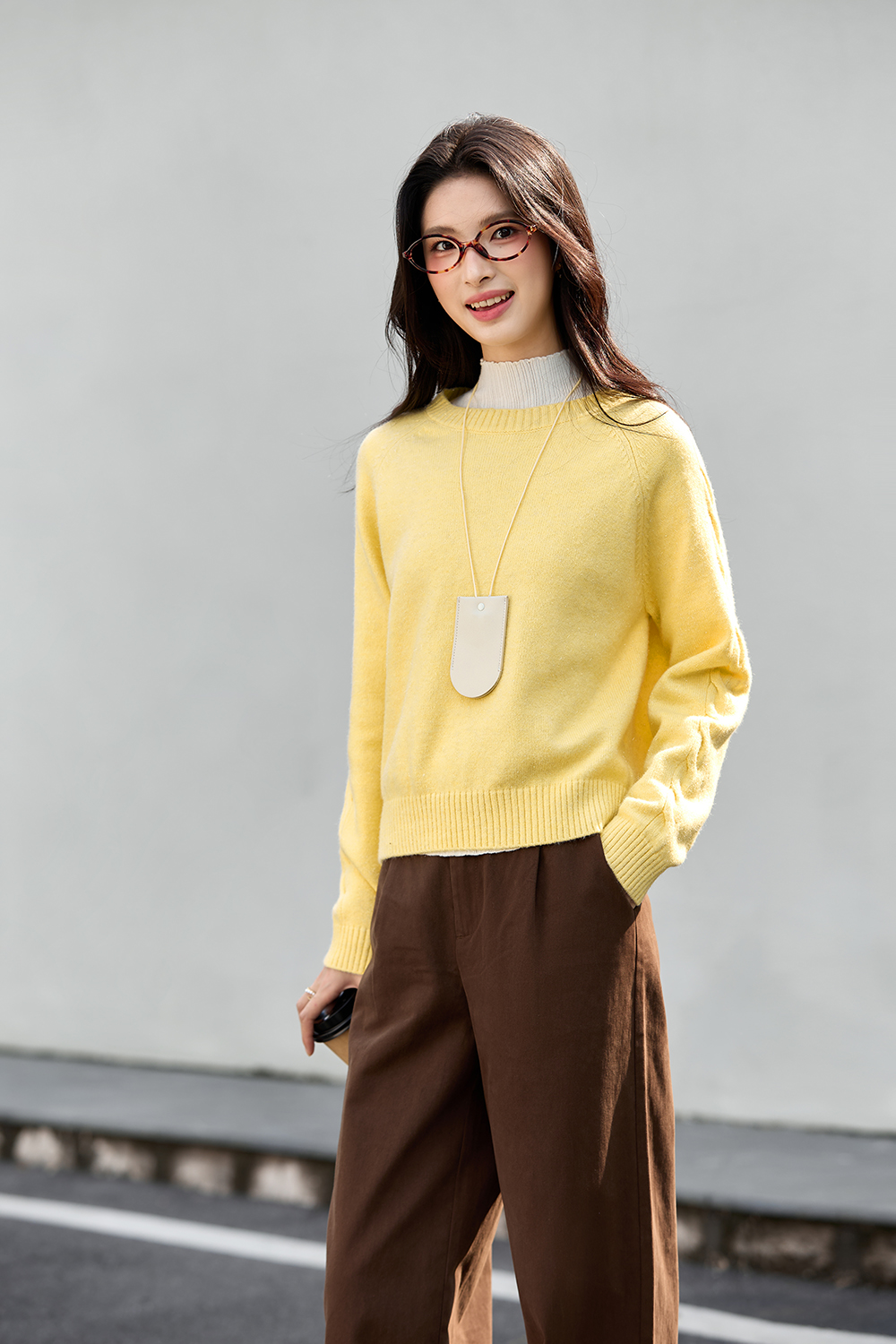 Cable Knit Crewneck Pullover Sweater-VIMLYSTORE