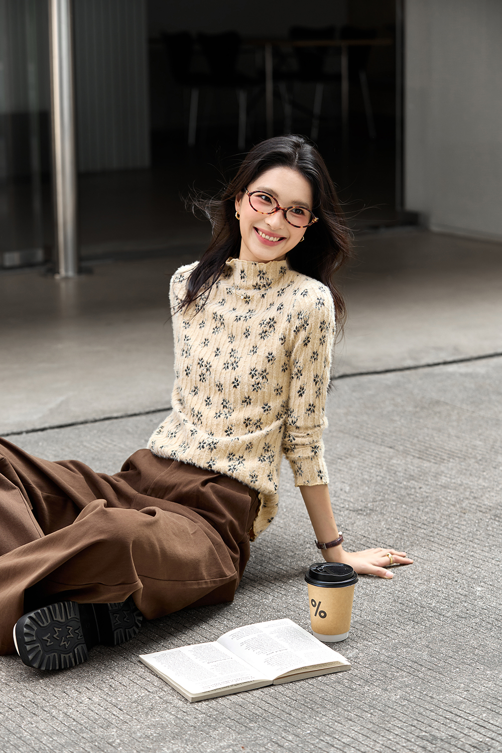 Lace-patterned suede base layer shirt-VIMLYSTORE