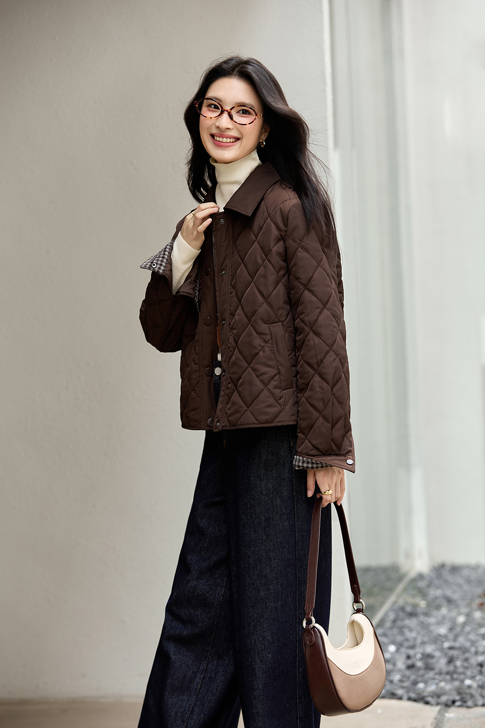 Retro casual quilted cotton jacket-VIMLYSTORE