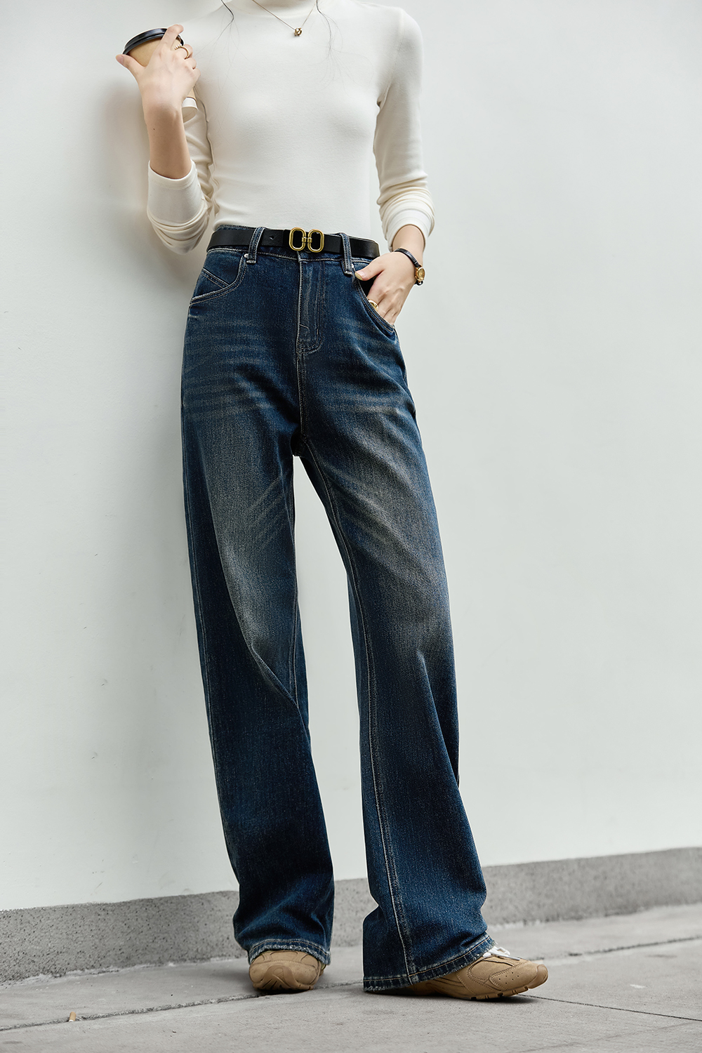 Vintage Blue Straight-Leg Jeans-VIMLYSTORE