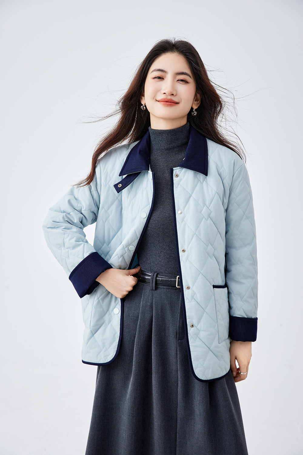 Diamond-Quilted Cotton Jacket