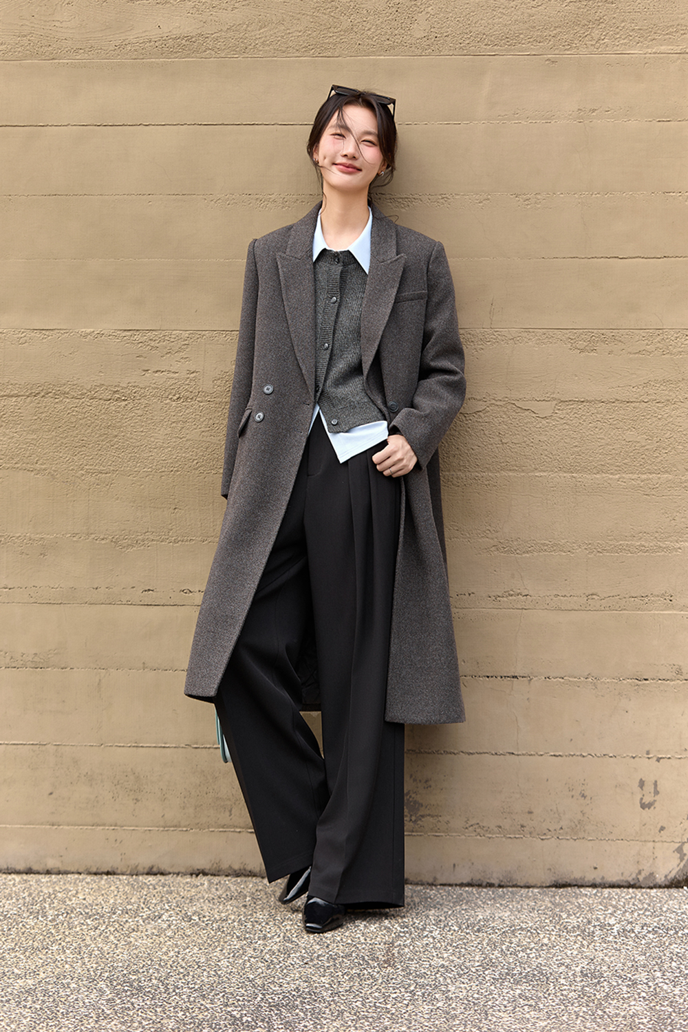 Gray Long Blazer