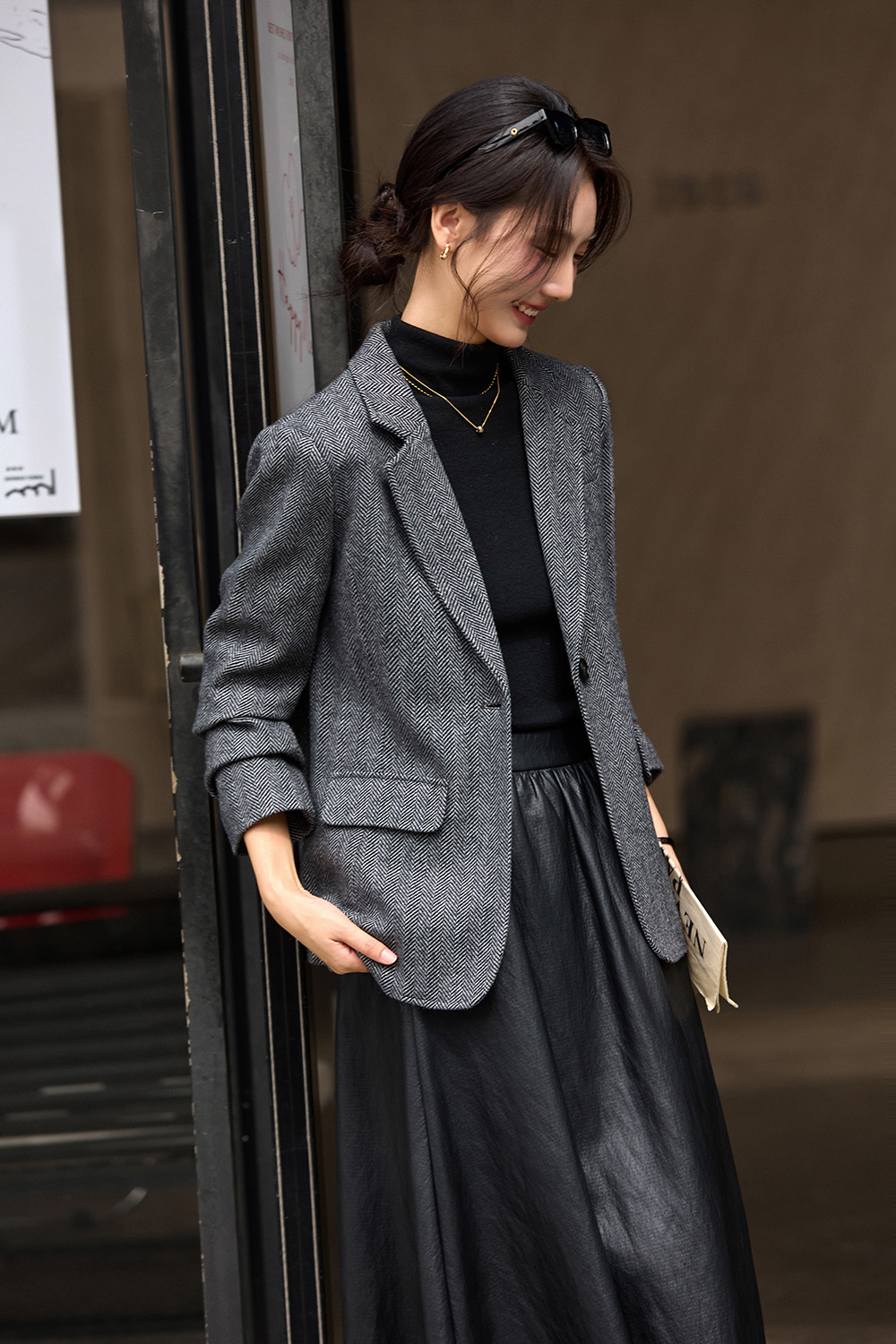Grey woolen blazer