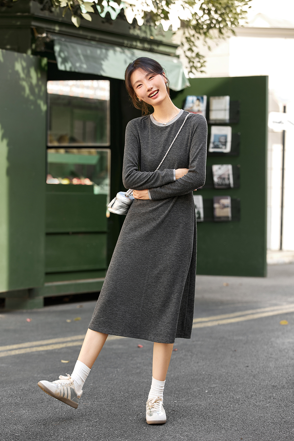 Sleek Knit Sheath Dress for the Office-VIMLYSTORE