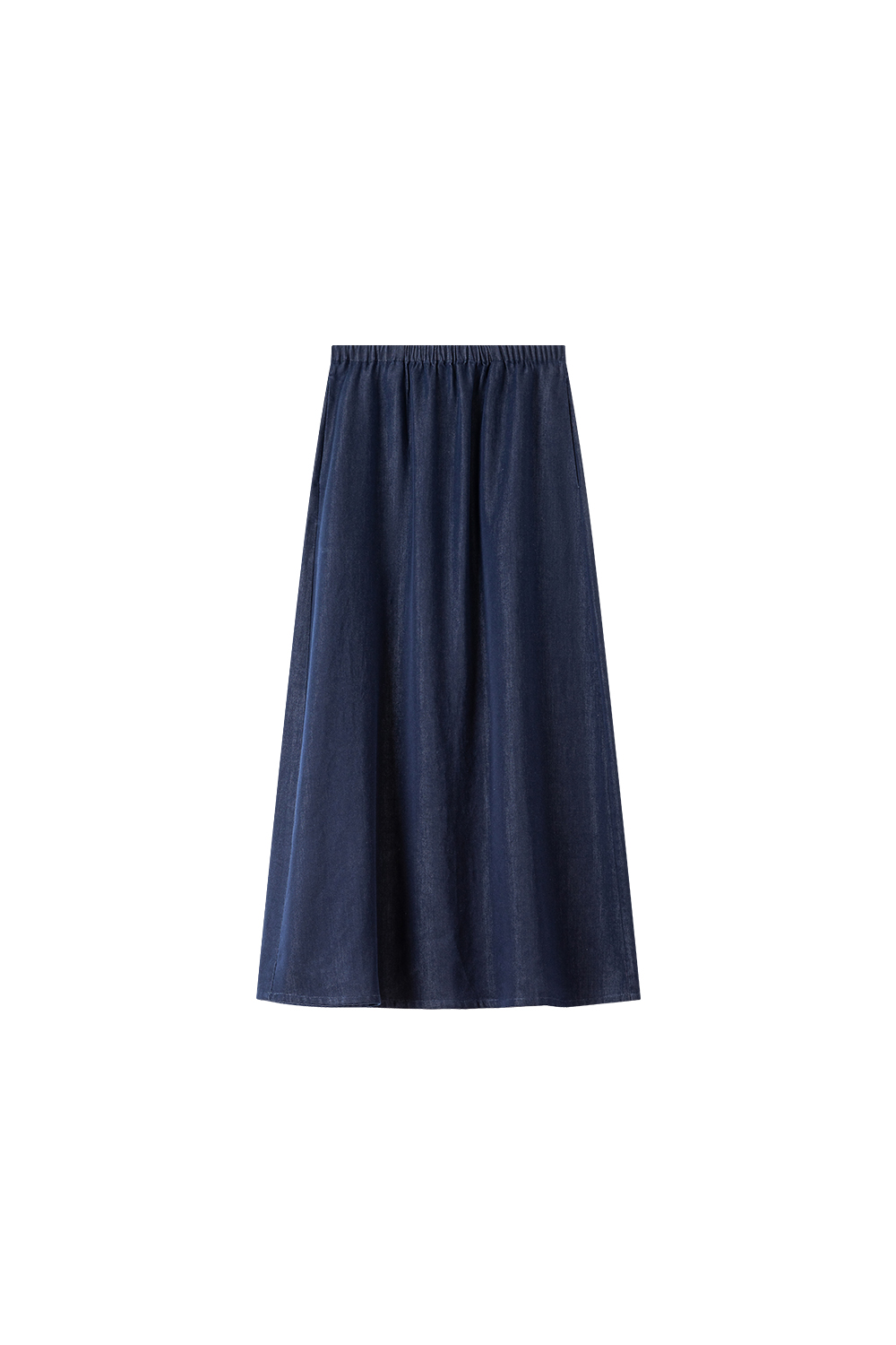 Blue Lyocell wash jeans skirt-VIMLYSTORE