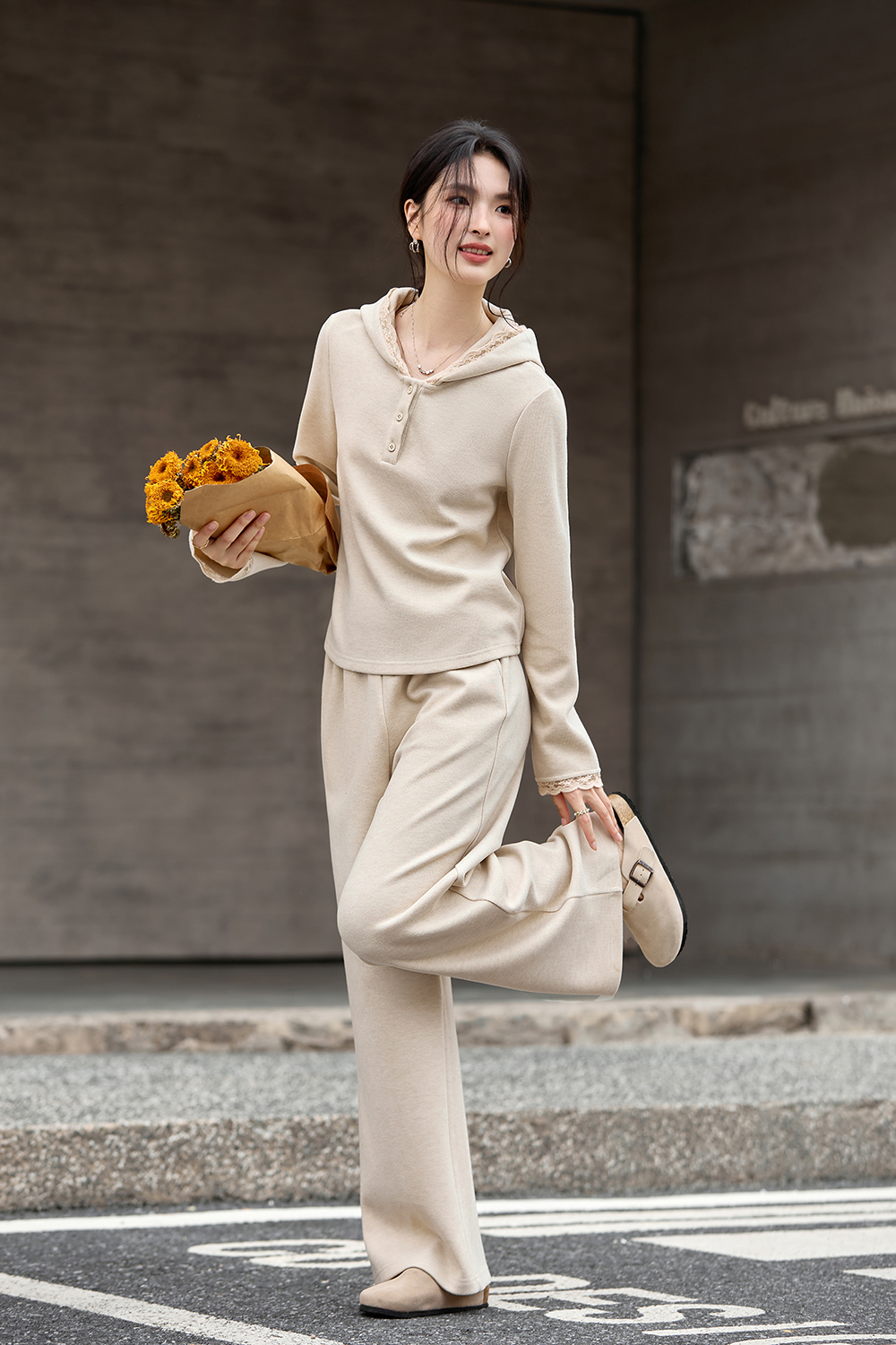 Hooded Top Pants Sweatshirt Set-VIMLYSTORE