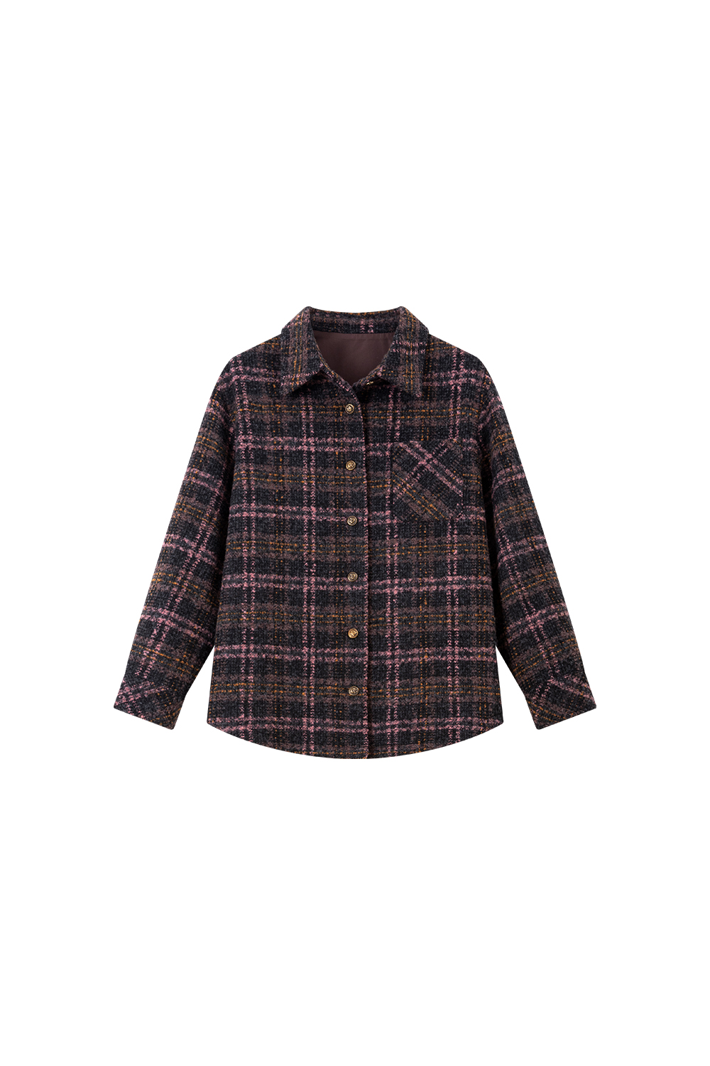 Oversized Vintage Argyle Shirt-VIMLYSTORE