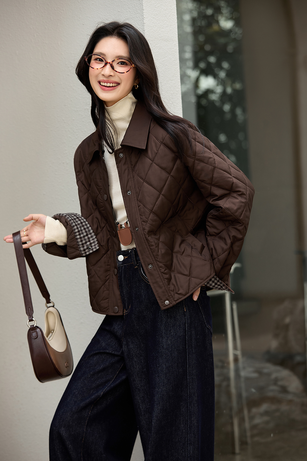 Retro casual quilted cotton jacket-VIMLYSTORE