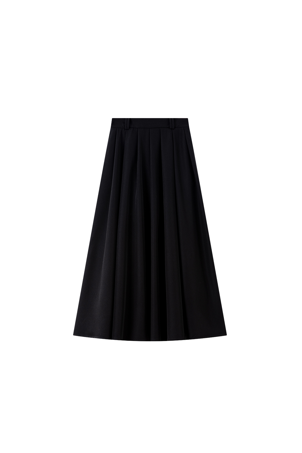Tailored Pleated Midi Skirt
